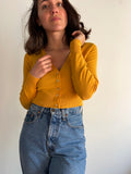 Cardigan corto giallo