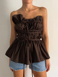 Top handmade marrone