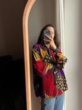 Camicia multicolor con bottoni dorati