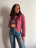 Giacca di velluto rosa scuro