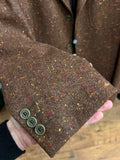 Blazer maschile tweed mattone