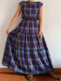 PRE ORDINE • Gonna handmade di lana tartan blu
