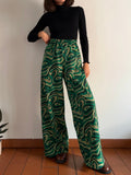 PRE ORDINE • Panta palazzo stile Missoni verde