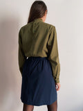 Camicia verde oliva ricamata