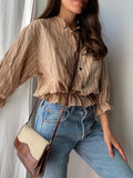 Borsa a tracolla marrone e beige