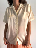 Camicia panna con ricami