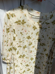 Camicia panna floreale