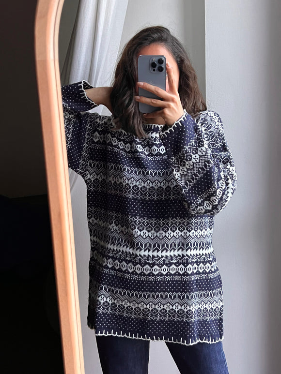 Maglione blu inverno