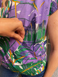 Camicia floreale incrociata