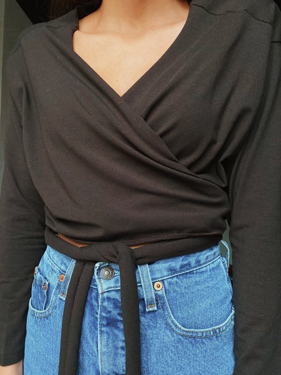 PRONTA CONSEGNA • Wrap top cioccolato fondente 🍫