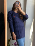 Maglione Ralph Lauren intrecciato blu