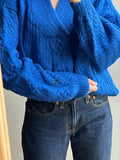 Maglione fatto a mano bluette