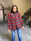 Blazer tartan rosso