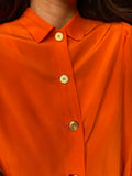 Camicia di seta arancione