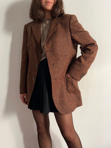 Blazer maschile tweed mattone
