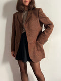 Blazer maschile tweed mattone