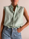 Camicia Gilbi estate a righine verdi