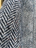 Blazer spigato con rever arrotondato