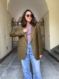 Blazer maschile oliva riga ruggine
