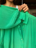 Camicia di seta verde