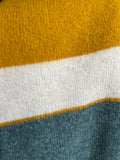 Maglione tricolor con senape