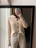 Cardigan panna fatto a mano