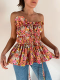 Top handmade fiorato chiaro