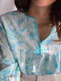 Camicia Gilbi azzurra a fiori