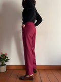 Pantalone di lana bordeaux