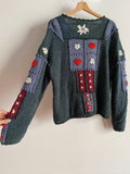 Cardigan ricamato con fiori