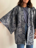 Kimono denim paisley