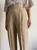 Pantalone taglio maschile beige chiaro