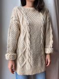 Maxi maglione panna