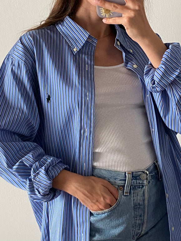 Camicia Ralph Lauren azzurra a righe