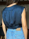 PRE ORDINE • Camicia Abbraccio pura seta blu
