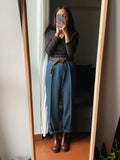 Pantalone maschile di lana petrolio
