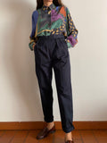 Pantaloni taglio maschile blu