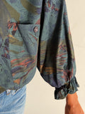 Camicia Gilbi fantasia ottanio