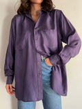 Camicia seta viola