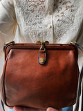 Borsa marrone a clip