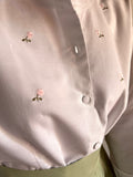 Camicia bianca ricamini fiorellini