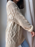 Maxi maglione panna