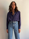 Camicia di seta viola