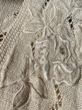 Cardigan giapponese bianco con ricami
