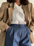 Blazer beige a quadri