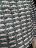 Maglione beige-azzurro-salvia