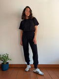 Pantalone in maglia nero