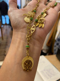 Collana verde con luna