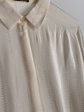 Camicia panna trama ton sur ton