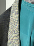 Blazer pied de poule azzurro